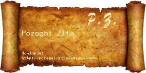 Pozsgai Zita névjegykártya